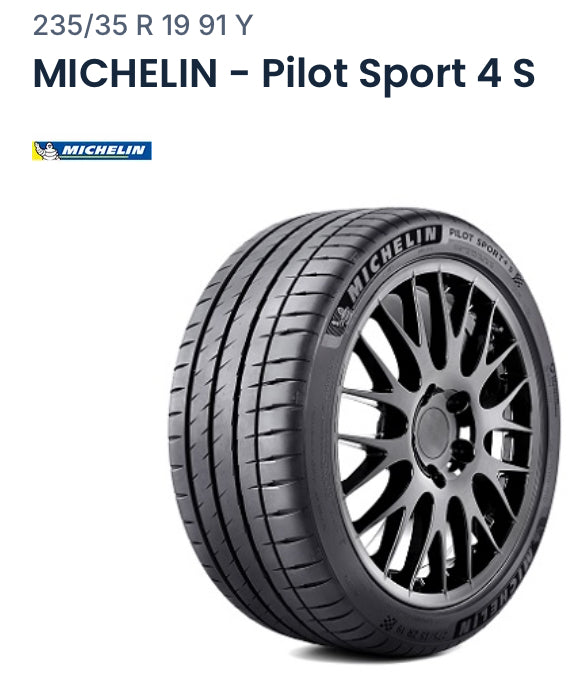 235/35 R 19 91 Y
MICHELIN - Pilot Sport 4 S