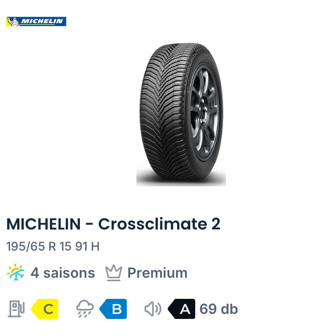 195/65 R 15 91 H
MICHELIN - Crossclimate 2